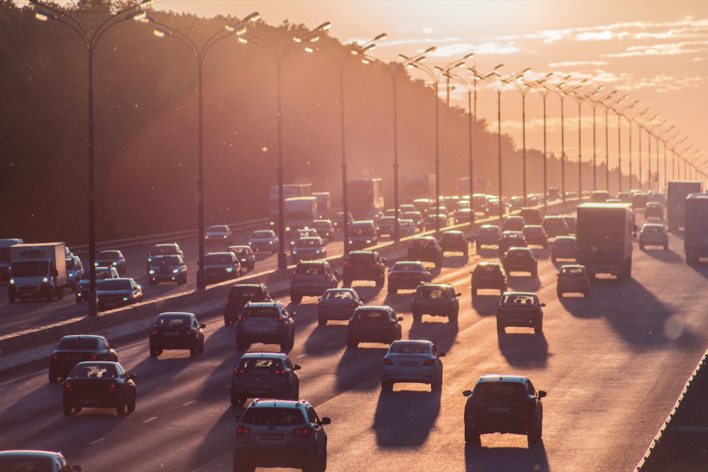 traffic on a highway