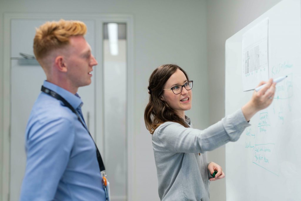 two people prepping for an sem audit