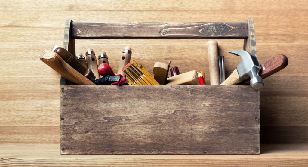 A tool box symbolizing SaaS marketing tools to use