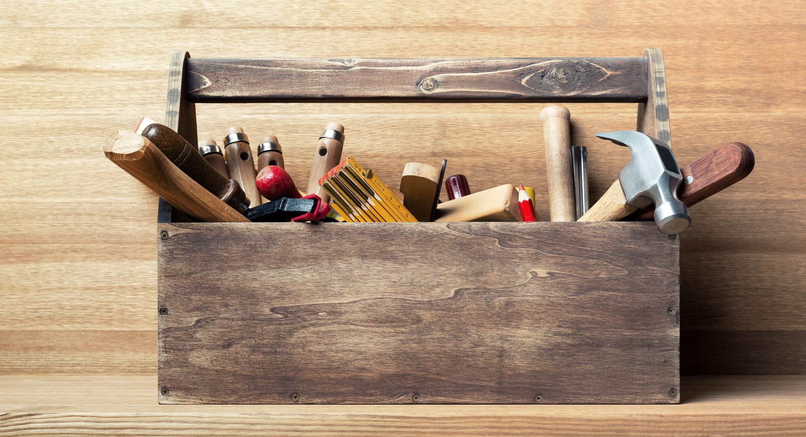 A tool box symbolizing SaaS marketing tools to use