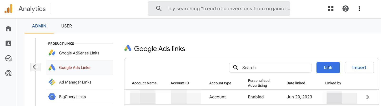 Google Ads Links